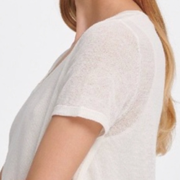 NWOT 🦋 DKNY V-Neck sweater w/side ties | Large - Picture 6 of 12